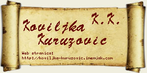 Koviljka Kuruzović vizit kartica